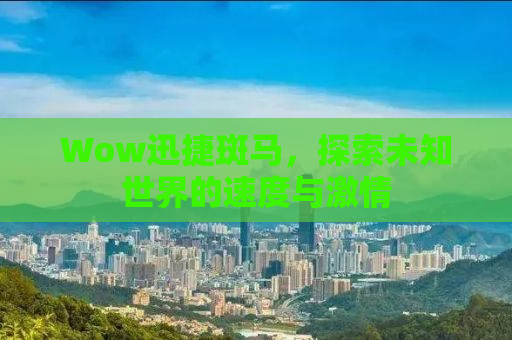 Wow迅捷斑马，探索未知世界的速度与激情