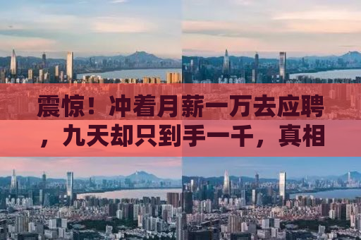 震惊！冲着月薪一万去应聘，九天却只到手一千，真相竟然是……